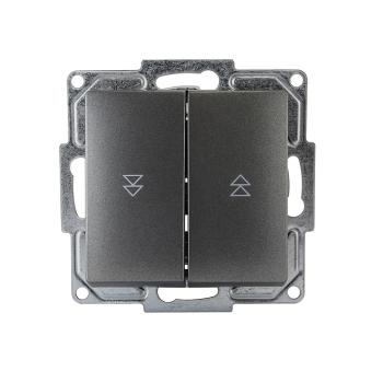 Gunsan Visage Jalousietaster Rolladentaster Unterputz Dunkelsilber